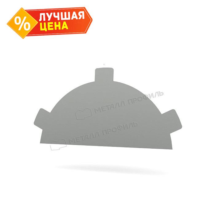 Заглушка конька круглого простая (ECOSTEEL_MA-01-МореныйДуб-0.5)